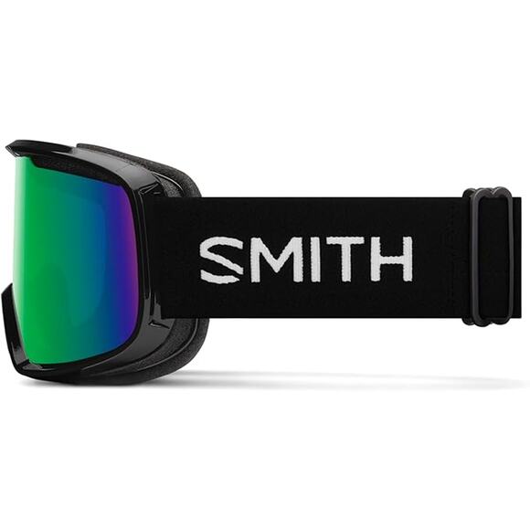 NWT Smith Unisex Frontier Snow Goggles - Black/Green Sol-x Mirror - Picture 2 of 7